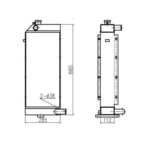 réservoir-d&#39;eau-radiateur-cul-y-pour-excavatrice-yuchai-yc85-8