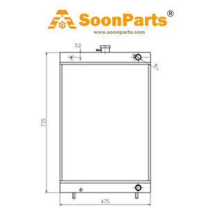 Water Tank Radiator Core 11M9-44010 for Hyundai Excavator R55-9 R55W-9