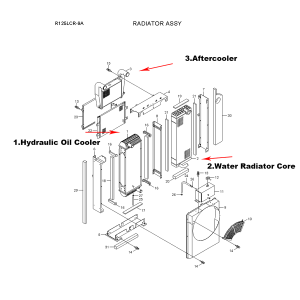 water-tank-radiator-core-11q4-41110-11q441110-for-hyundai-excavator-r125lcr-9a-r145cr-9a