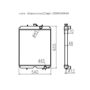 Wassertank-Kühlerkern ASS&#39;Y 123951-44500 12395144500 für Yanmar
