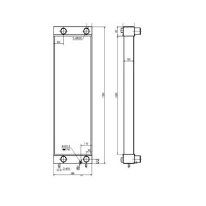 Noyau de radiateur de réservoir d&#39;eau ASS&#39;Y 4654973 pour pelle John Deere 650DLC