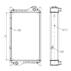 Water Radiator CA3781870, 378-1870, 3781870 For Caterpillar Engine C4.4 Caterpillar Generator Set C4.4XQ80 from www.soonparts.com
