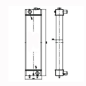 Water Tank Radiator 22B-03-12111 22B-03-12110 for Komatsu Excavator PC128UU-2 PC138US-2