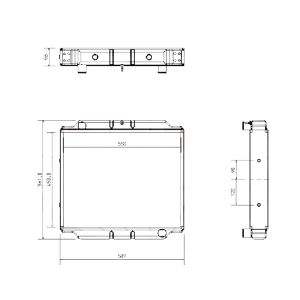 Water Tank Radiator 30/926052 for JCB Excavator 930-4T2 940-2T2 940-4T2 RTFL926-2T2 RTFL926-4T2 RTFL930-2T2 RTFL930-4T2 RTFL940-2T2 RTFL940-4T2