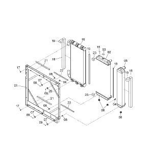 Water Tank Radiator ASS'Y 4720129 for John Deere Excavator 245GLC 230GW