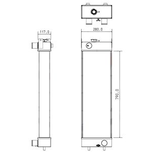 Water Tank Radiator ASS'Y YY05P00031S001 for New Holland Excavator E135B E135BSRLC
