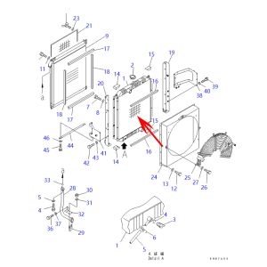 Water Tank Radiator Core Ass'y 208-03-61350, 2080361350 For Komatsu Excavator PC400ST-6 PC450LC-6 PC400-6Z from www.soonparts.com