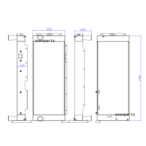 réservoir-d&#39;eau-radiateur-pour-excavatrice-doosan-dx380lc