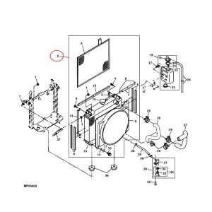Water Tank Radiator LVA800889 For John Deere Tractor 4010 4110 4115