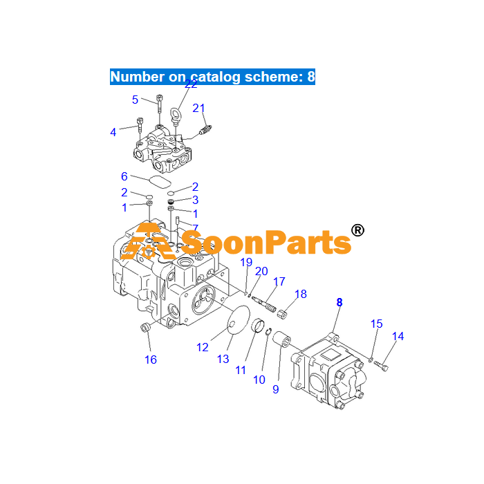 Hydraulic Pilot Gear Pump 708-3S-04531 708-3S-04580 for Komatsu ...